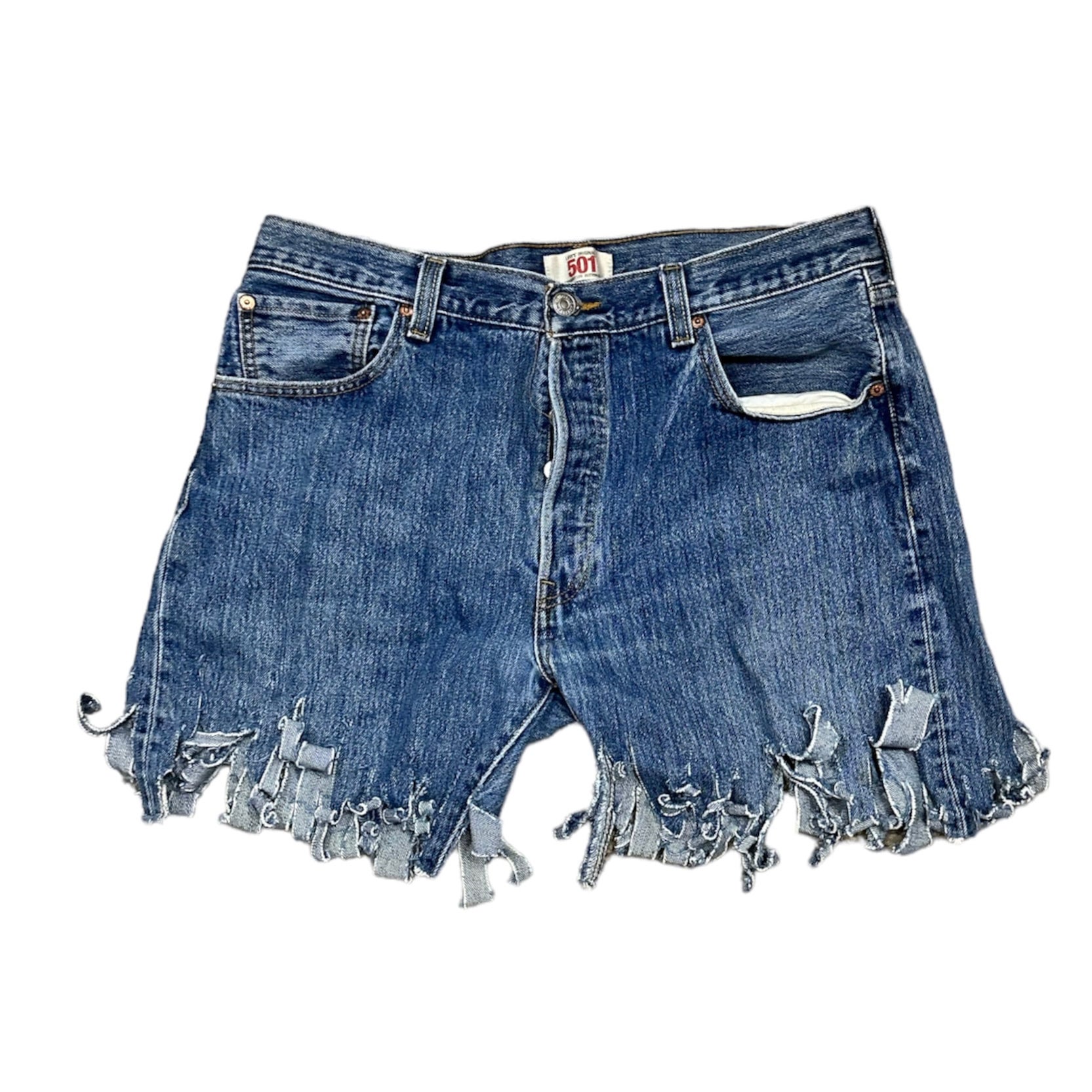 Vintage levis high waisted distressed denim shorts hot sale
