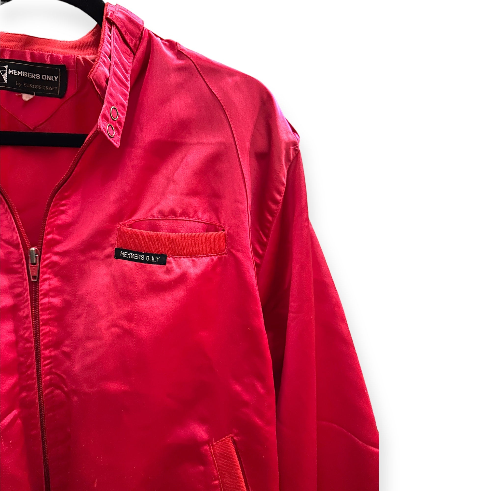 Vintage Members Only by Europe Craft Red Satin Bomber Jacket Size M L Dirtbag Vintage and Thrift Shop Dirtbag Vintage Premier Classic Vintage Clothing