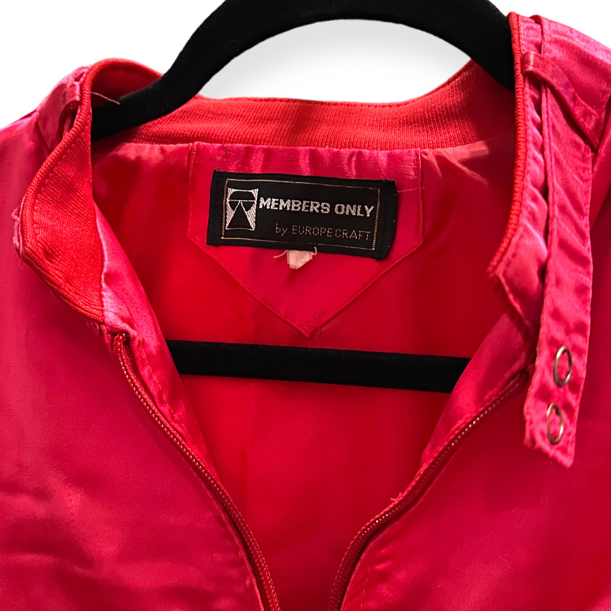 Vintage Members Only by Europe Craft Red Satin Bomber Jacket Size M L Dirtbag Vintage and Thrift Shop Dirtbag Vintage Premier Classic Vintage Clothing